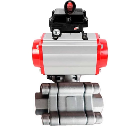 Изображение товара Кран шаровой DN.ru 316-316-PTFE-FP-SW-ISO-H Ду50 Ру63 под приварку, пневмопривод SA-105, БКВ LSB-410 Ex D160-76557