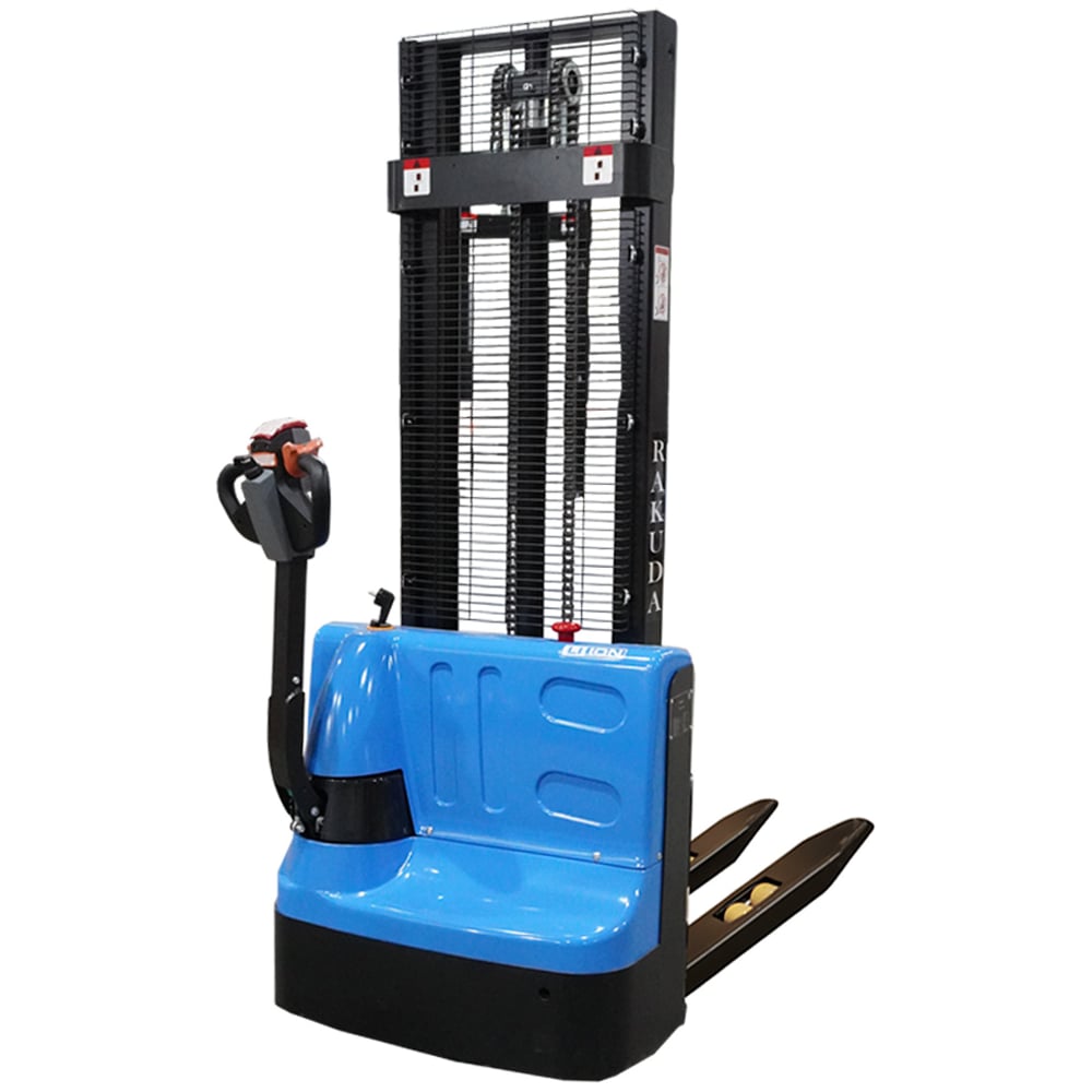 Изображение товара Самоходный электрический штабелер RAKUDA BPL 1200 30 Li-ion, нагрузка 1200 кг., высота подъема 3000 мм, АКБ Li-ion 2*12в, зарядное устройство 24в/10а, контроллер Curtis BPL-1200-30-Liion-RAKUDA