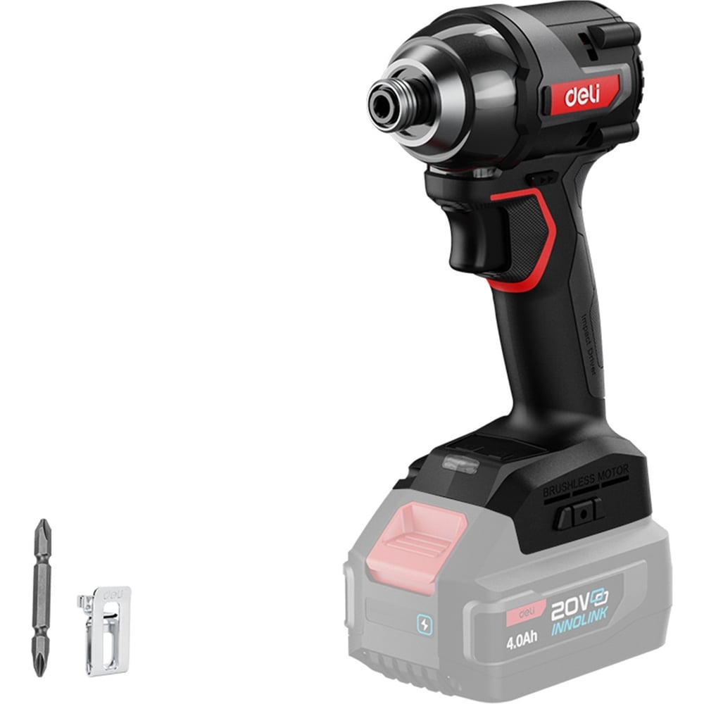Изображение товара Профессиональный бесщеточный ударный винтоверт DELI аккумуляторный DE-QZ20-1 (Без АКБ и ЗУ, 200Нм, 0-3600 об/мин, 0-3600 уд/мин) 164349