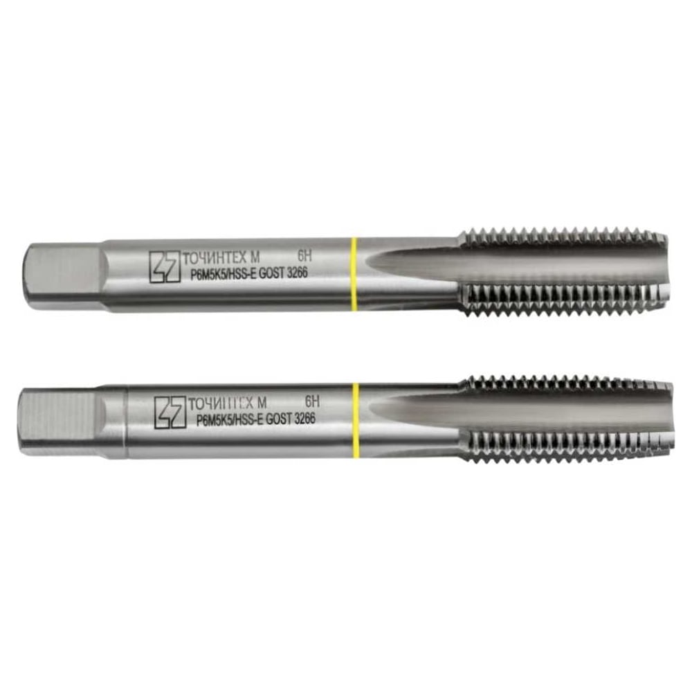 Изображение товара Метчик ТОЧИНТЕХ М16х2, 0 МК52R - набор 2 шт, ГОСТ 3266-81