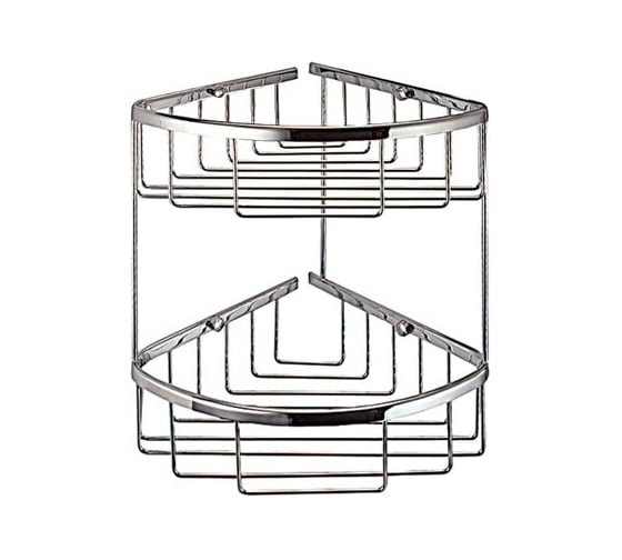 Изображение товара Угловая полка Hafele 2 секции, хром полированный 980.64.252