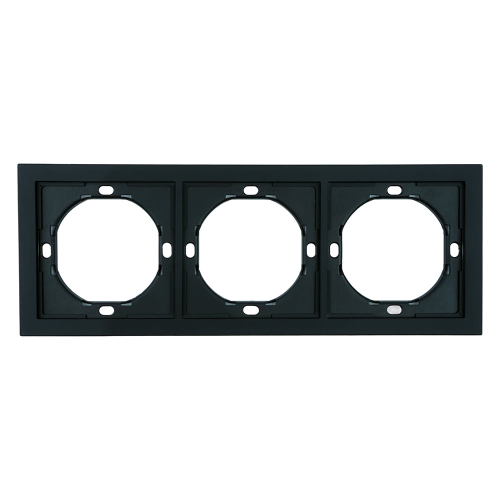 Изображение товара Рамка STEKKER 3 места серия Мия PFR00-3003-05 черный бархат