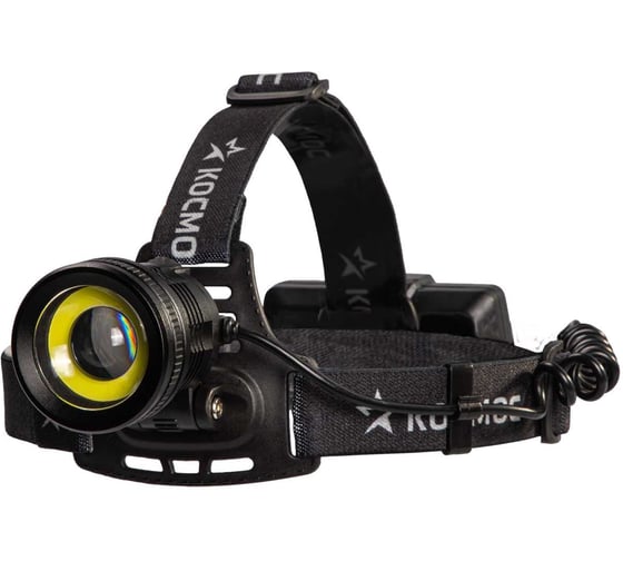 Изображение товара Фонарь налобный КОСМОС аккум. 10Вт LED/ P50 LED/ Li-ion 18650 2x1000mAh/алюм./ USB Type-C, KOC855Lit