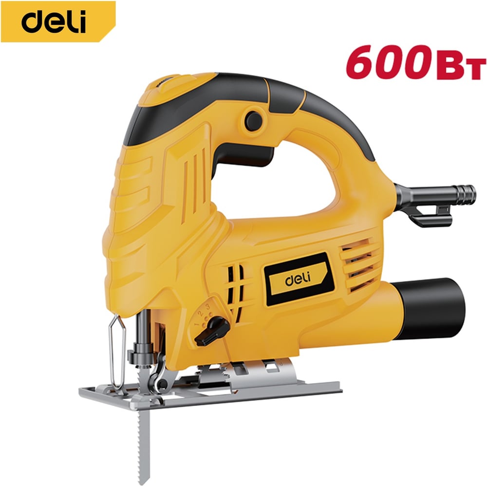 Изображение товара Лобзик электрический DELI 600Вт DC576 (маятниковый ход, фигурный рез, 6 скоростей работы) 220919