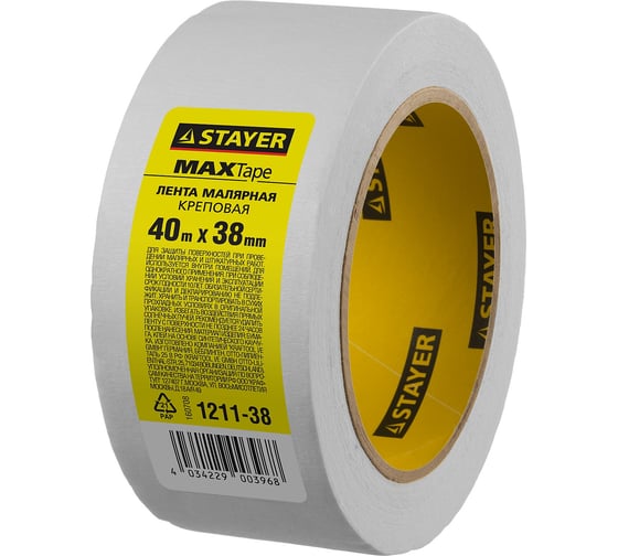 Изображение товара Лента малярная бумажная (38 мм; 40 м) Stayer 1211-38
