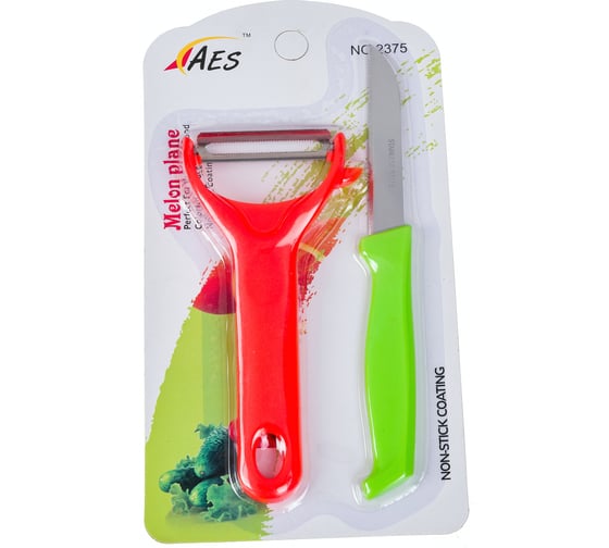 Изображение товара Набор овощечистка КОШКИН ДОМ 13.5 см + нож, 15.5 см 50-12-015