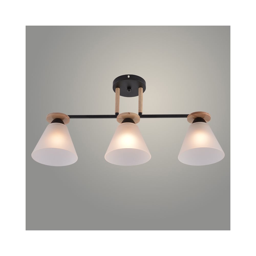 Изображение товара Люстра Росток XA1630B/3 BK+WOOD Чёрный+Дерево 3х60W E27 Изображение товара Люстра Росток XA1630B/3 BK+WOOD Чёрный+Дерево 3х60W E27