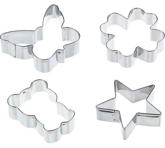 Изображение товара Набор фигурных формочек для печенья КОШКИН ДОМ 4 шт, металл 50-12-028