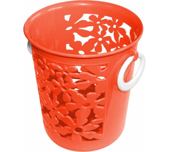 Изображение товара Мини-корзина для мелочей МУЛЬТИДОМ Цветы круг диаметр 10 см, высота 11,5 см 3 цвета YM75-102