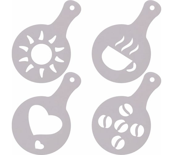 Изображение товара Набор декораторов для кофе МУЛЬТИДОМ 4 шт 8,5x13 см J11-93