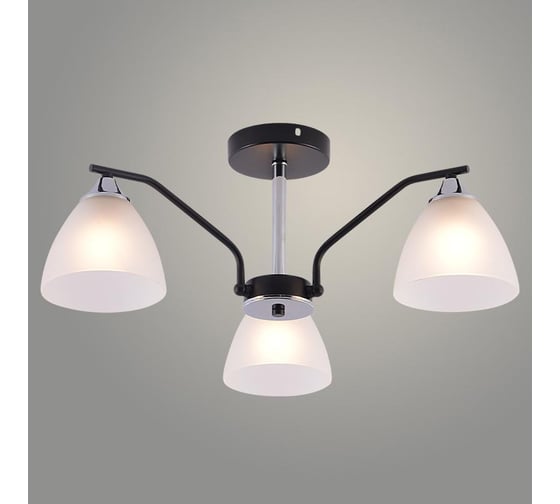 Изображение товара Люстра РОСТОК XA1697B/3 BK+CR черный/хром 3х60W E27 d570 h230, HN25 988391420