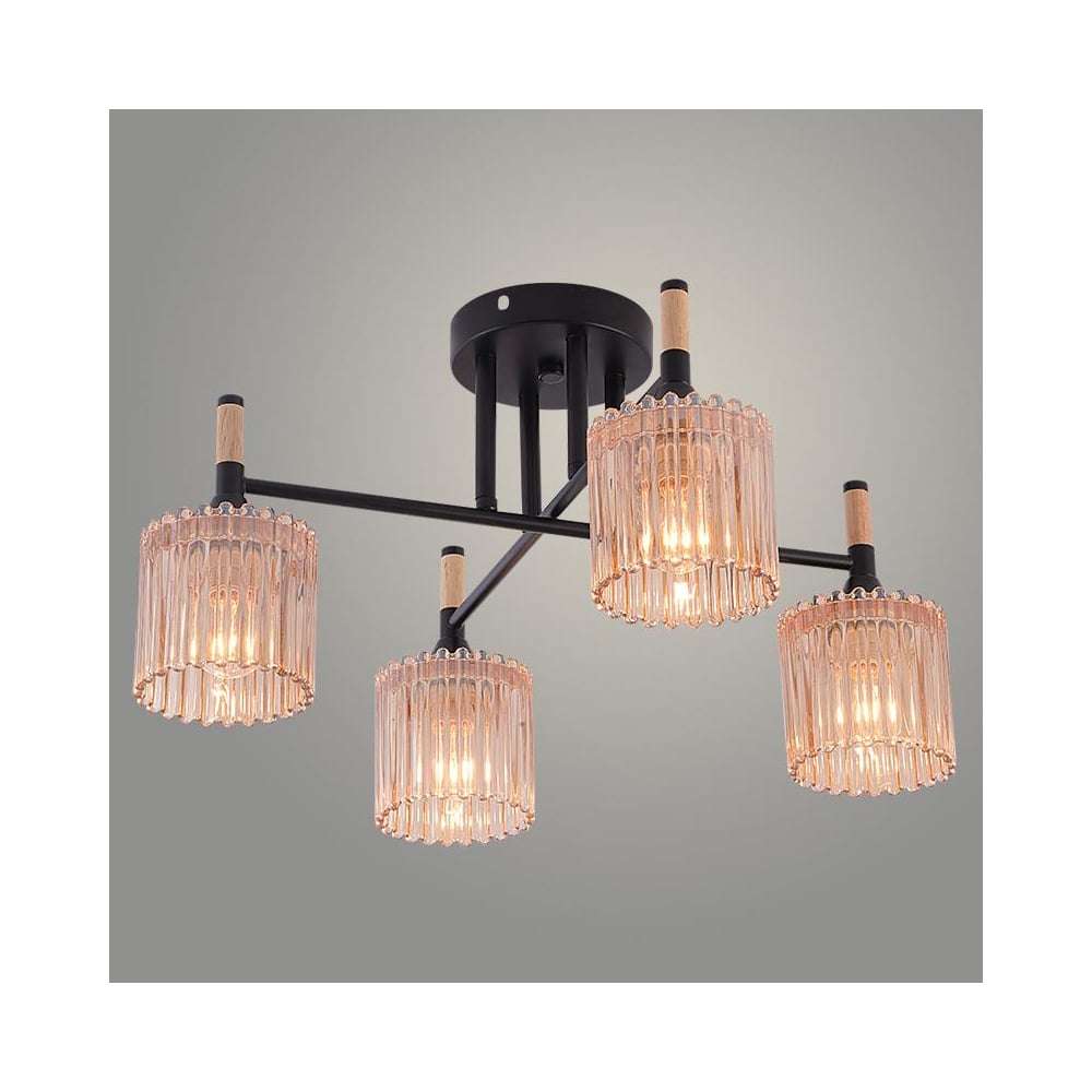 Изображение товара Люстра РОСТОК XA1689B/4 BK+WOOD черный 4х60W E27 d475 h255, HN25 988391412 Изображение товара Люстра РОСТОК XA1689B/4 BK+WOOD черный 4х60W E27 d475 h255, HN25 988391412