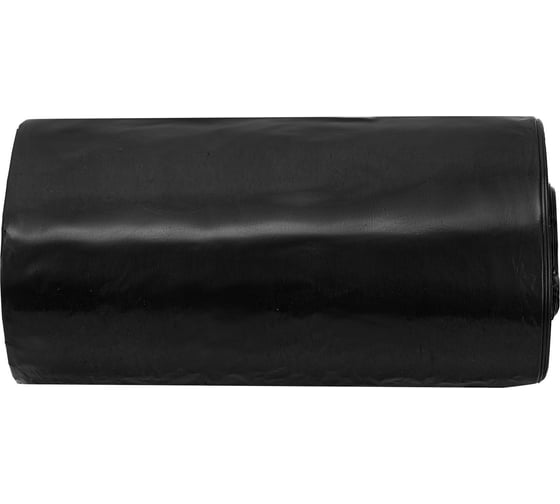 Изображение товара Мешки для мусора LAIMA 60л черные в рулоне 30 штук особо прочные, ПВД 30 мкм, 58x68см 702658