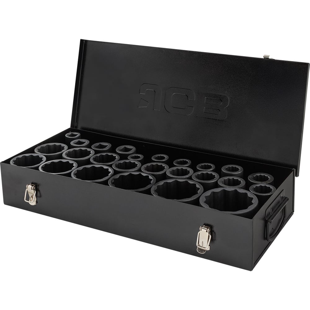 Изображение товара Набор головок ударных глубоких JCB 25 пр.* 1/2" (17-75 мм)