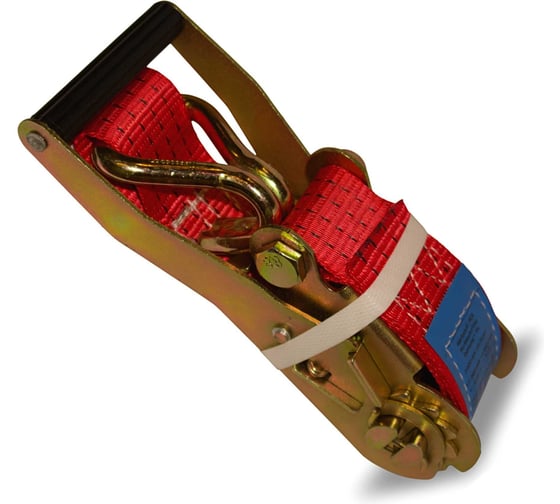 Изображение товара Стяжной ремень ООО Пломба.Ру 2,5/5,0 тн, 5 метров, с храповым механизмом и крюками 1500000