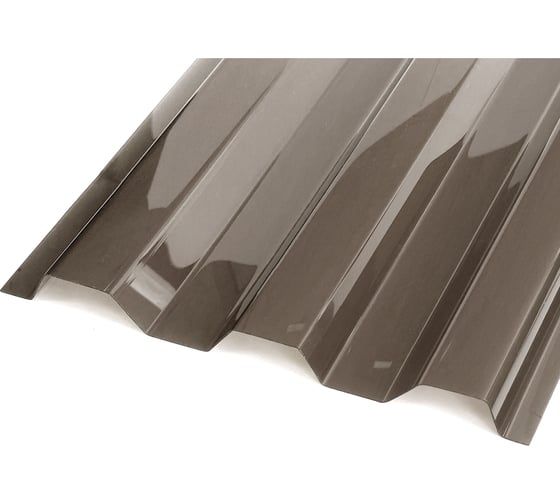 Изображение товара Профилированный монолитный поликарбонат Novattro МП/С-21 0.8мм 2 000х1 051мм ШК (02 бронза, 1UV) 4604638006852