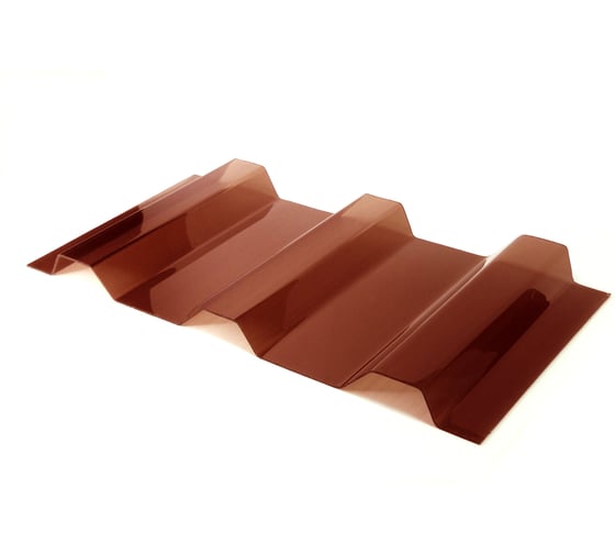 Изображение товара Профилированный монолитный поликарбонат Novattro МП/С-20 1,3мм 2000х1150мм ШК (13 терракотовый, 1UV) 4604638008511