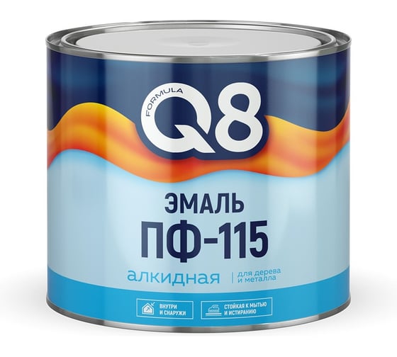 Изображение товара Эмаль ПФ-115 алкидная глянцевая FORMULA Q8, 1,8 кг, бирюзовая 277245