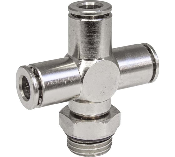 Изображение товара Фитинг цанга крест, поворотный PI TOOLS Cn-X-1/4M-6 для полиуретана и пластиковых трубок 9860