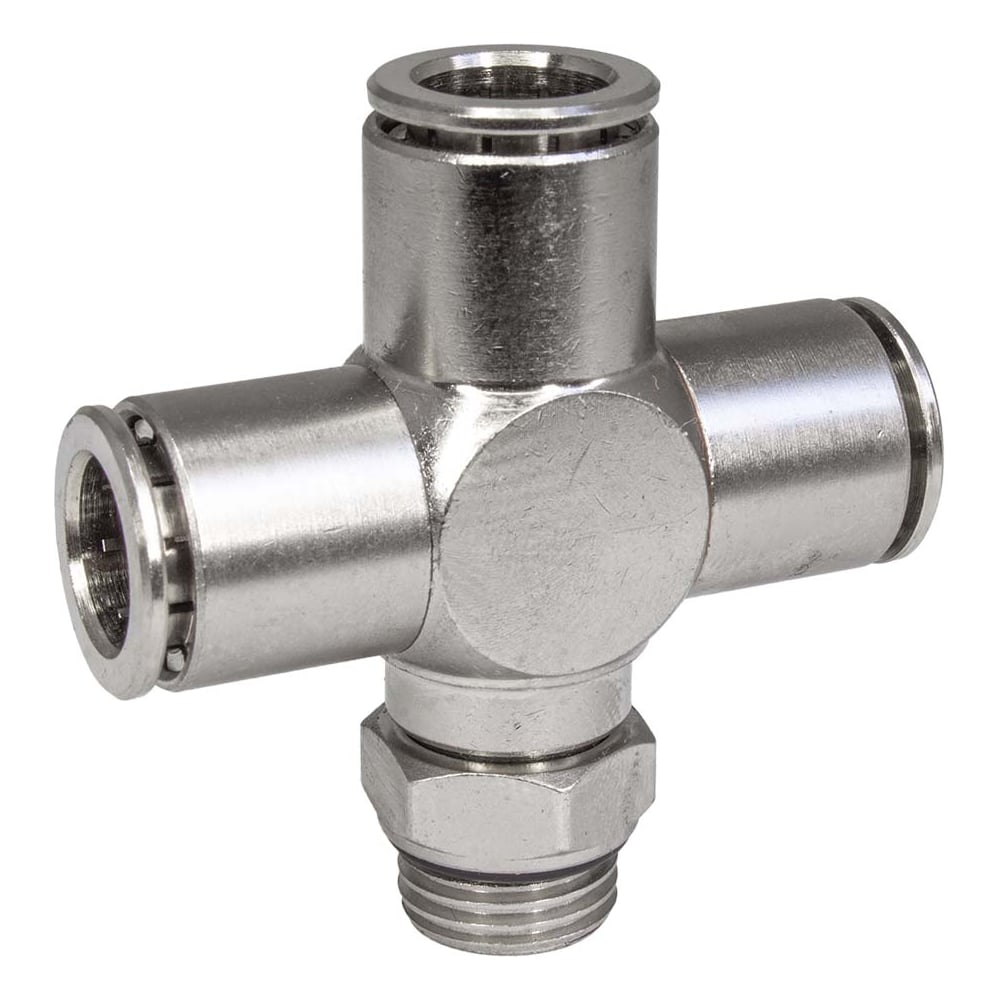 Изображение товара Фитинг цанга крест, поворотный PI TOOLS Cn-X-1/4M-10 для полиуретана и пластиковых трубок 9884