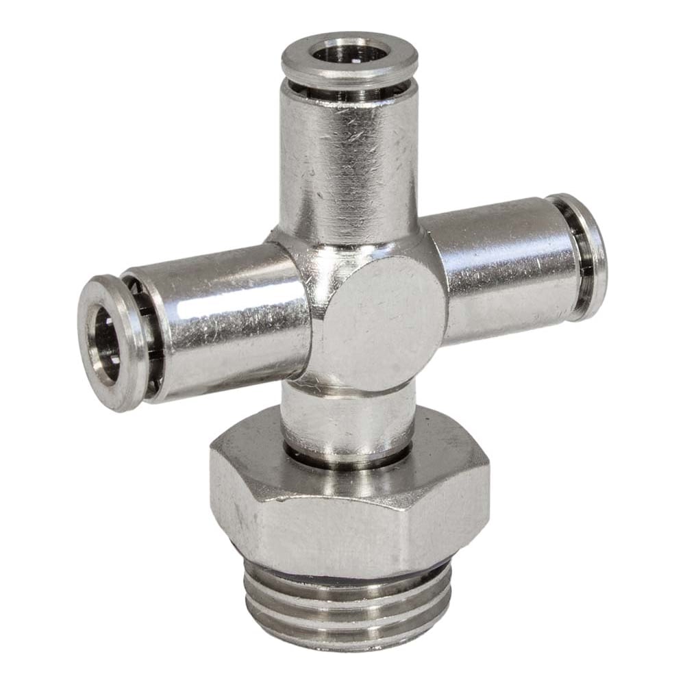 Изображение товара Фитинг цанга крест, поворотный PI TOOLS Cn-X-1/4M-4 для полиуретана и пластиковых трубок 9853