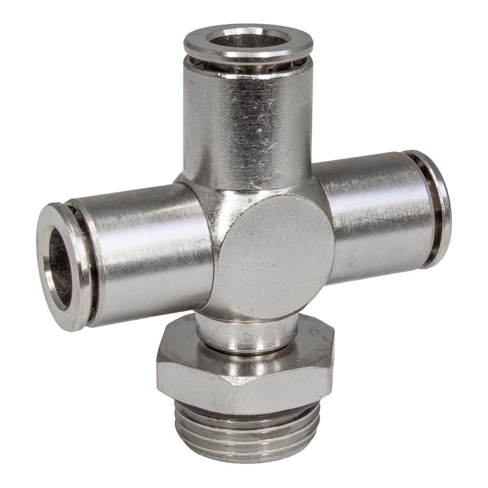 Изображение товара Фитинг цанга крест, поворотный PI TOOLS Cn-X-3/8M-8 для полиуретана и пластиковых трубок 9914