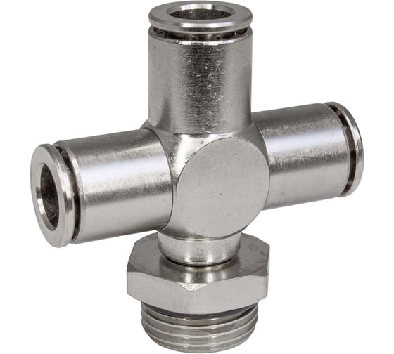 Изображение товара Фитинг цанга крест, поворотный PI TOOLS Cn-X-3/8M-8 для полиуретана и пластиковых трубок 9914