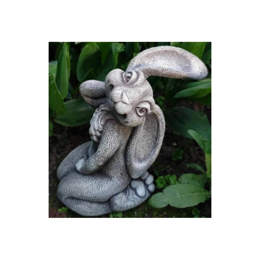 Изображение товара Садовая фигура ФлораПласт Зайка Ева серебро 074508