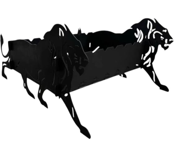 Изображение товара Мангал сборный ТехноАгрегат (львы), с покраской мангал-львы