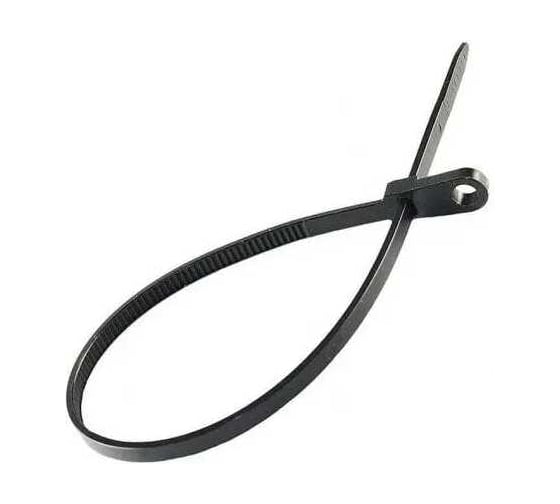 Изображение товара Стяжки под саморез KraftMan 4,5х220 мм, хомуты пластиковые черные, 100 шт 206-0001