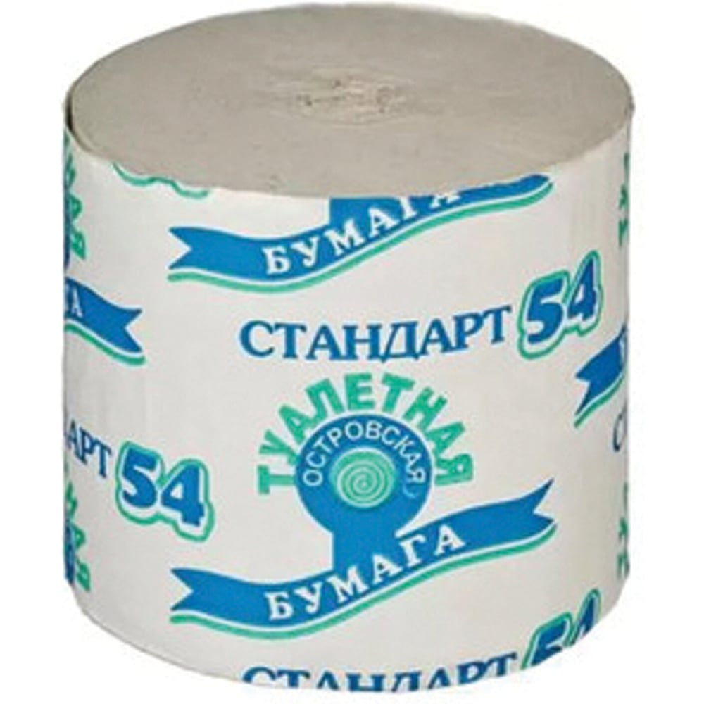 Изображение товара Бумага туалетная бытовая ОФИСМАГ 54 м, КОМПЛЕКТ 24 шт., ОСТРОВСКАЯ, без втулки (эконом), ш/к 90257 118737