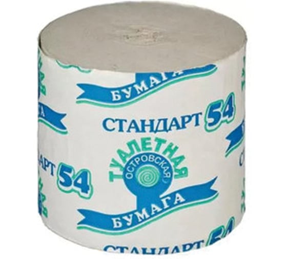 Изображение товара Бумага туалетная бытовая ОФИСМАГ 54 м, КОМПЛЕКТ 24 шт., ОСТРОВСКАЯ, без втулки (эконом), ш/к 90257 118737