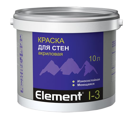 Изображение товара Краска акриловая ALPA Элемент I-3 для стен 5 л 4607161230084