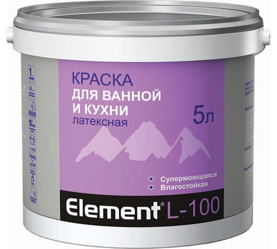 Изображение товара Краска латексная ALPA Элемент L-100 10 л 4607161230152