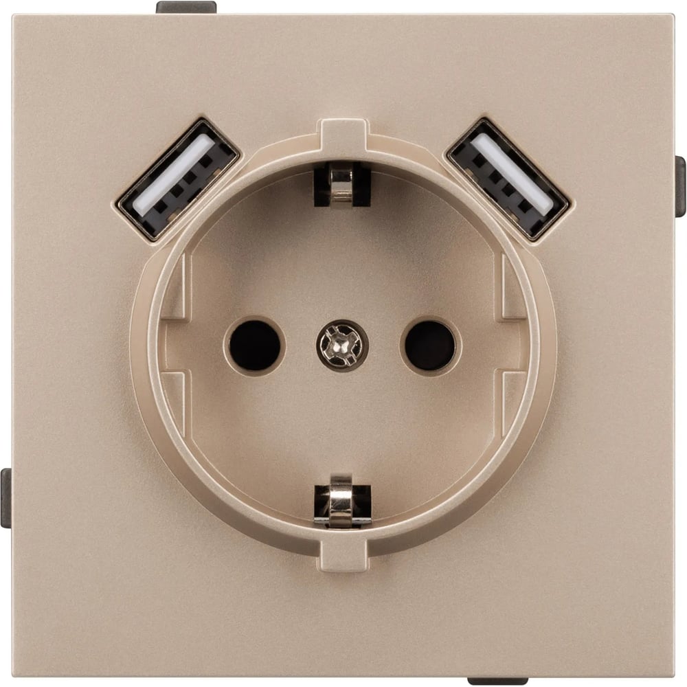 Изображение товара Arlight SCT-TENDO-MUAA-PL-GD: розетка с USB, IP20, золотистый