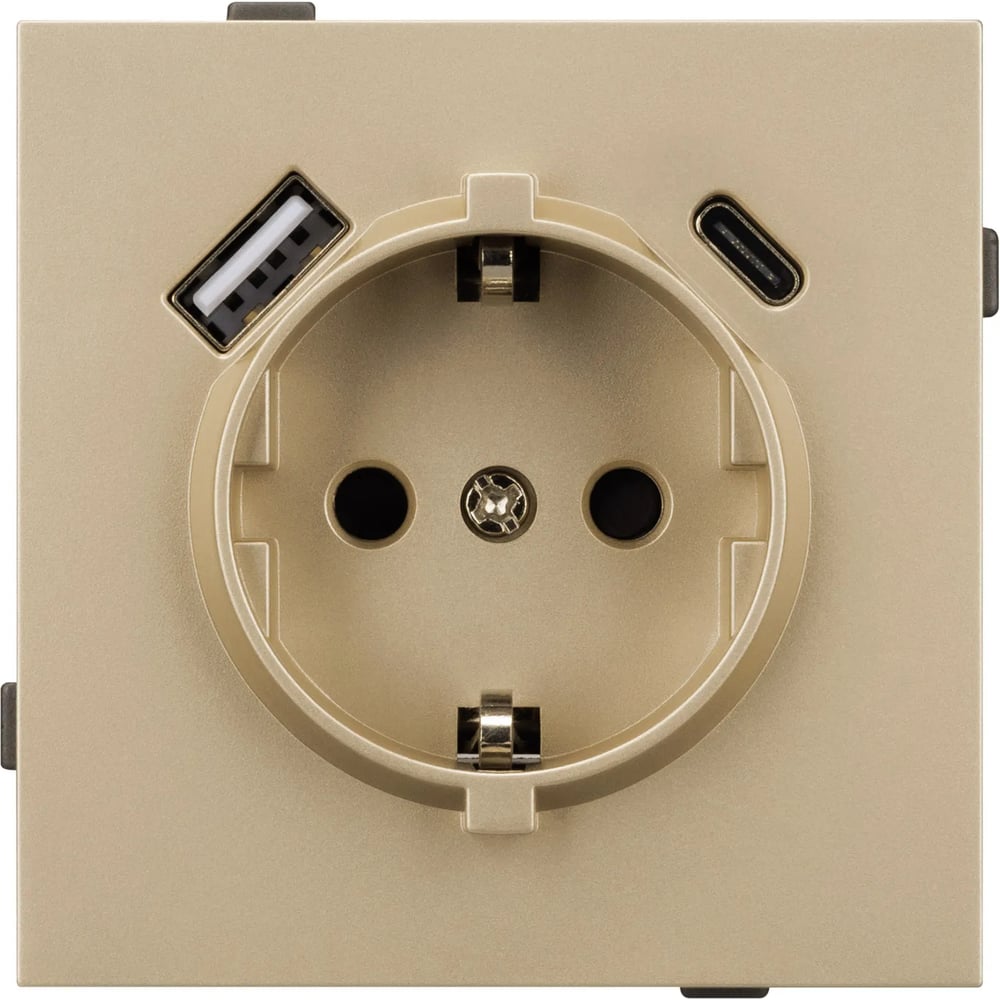 Изображение товара Механизм розетки с USB зарядкой Arlight SCT-TENDO-MUAC-SFPL-GD 1шт 054608