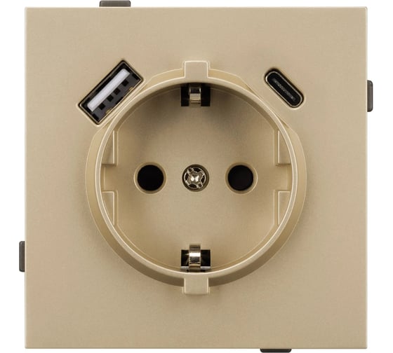 Изображение товара Механизм розетки с USB зарядкой Arlight SCT-TENDO-MUAC-SFPL-GD 1шт 054608
