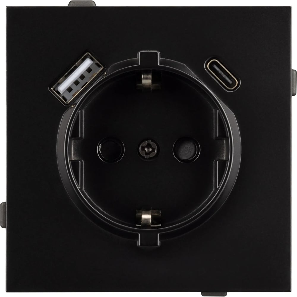 Изображение товара Arlight SCT-TENDO-MUAC-PL-BK механизм розетки с накладкой USB черный 1 пост