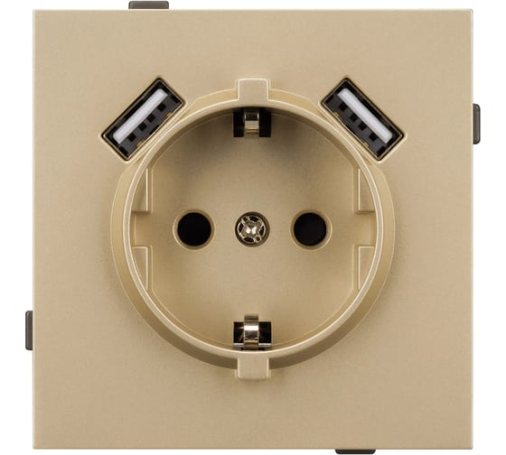 Изображение товара Механизм розетки с USB зарядкой Arlight SCT-TENDO-MUAA-SFPL-GD 1шт 054604