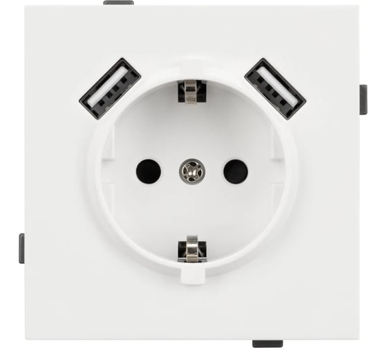 Изображение товара Механизм розетки с USB зарядкой Arlight SCT-TENDO-MUAA-SFPL-WH 1шт 054606