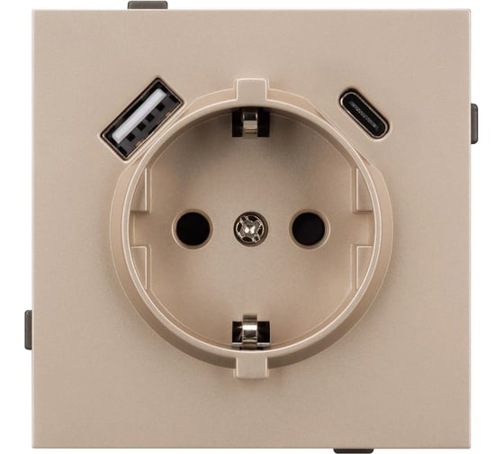 Изображение товара Механизм розетки с USB зарядкой Arlight SCT-TENDO-MUAC-PL-GD 1шт 054089