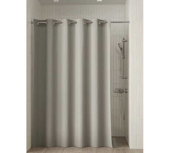 Изображение товара Штора для ванной IDDIS 200х180 см, Полиэстер, бежевый DL05P18i11IT