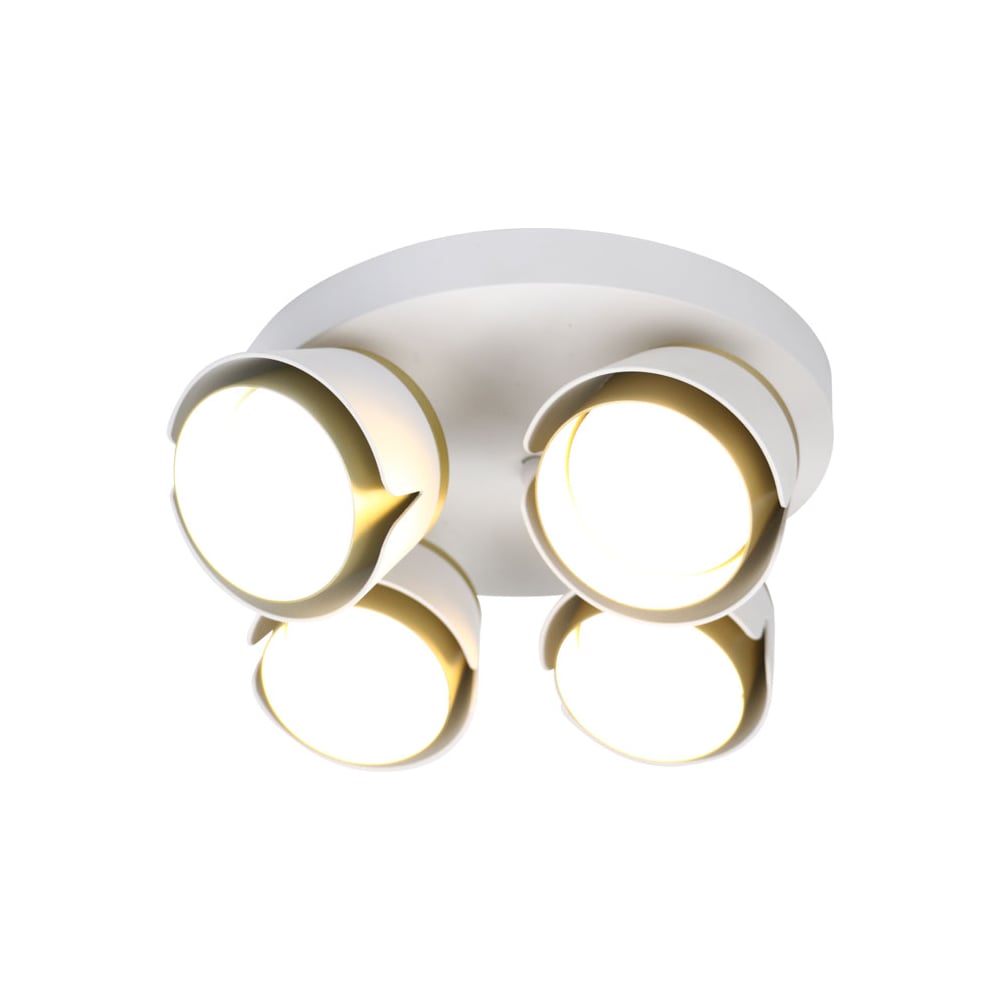 Изображение товара Спот на основании General Lighting Systems под 4 лампы GX53, серия Цветок, GWL-4GX53-M-IP20, цвет белый 662680