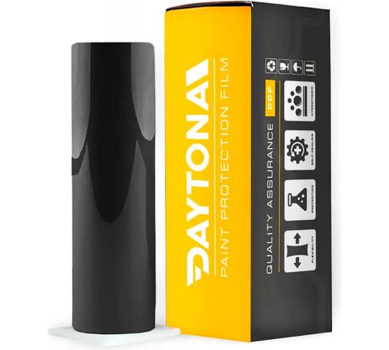 Изображение товара Пленка гибридная для тонирования фар Daytona, черная 1×30 см, прозрачная антигравийная с темным черным оттенком для стайлинга и защиты оптики MP1121030010