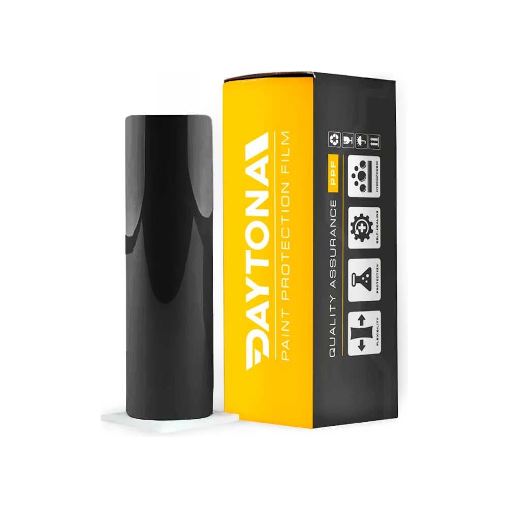 Изображение товара Пленка гибридная для тонирования фонарей Daytona, светло-черная 2×30 см, прозрачная антигравийная с нейтральным черным оттенком для стайлинга и защиты оптики MP1126030020