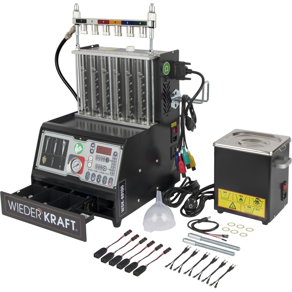 Изображение товара Установка для тестирования и очистки форсунок WIEDERKRAFT GDI, PIEZO, EFI, MPI, SFI WDK-89100