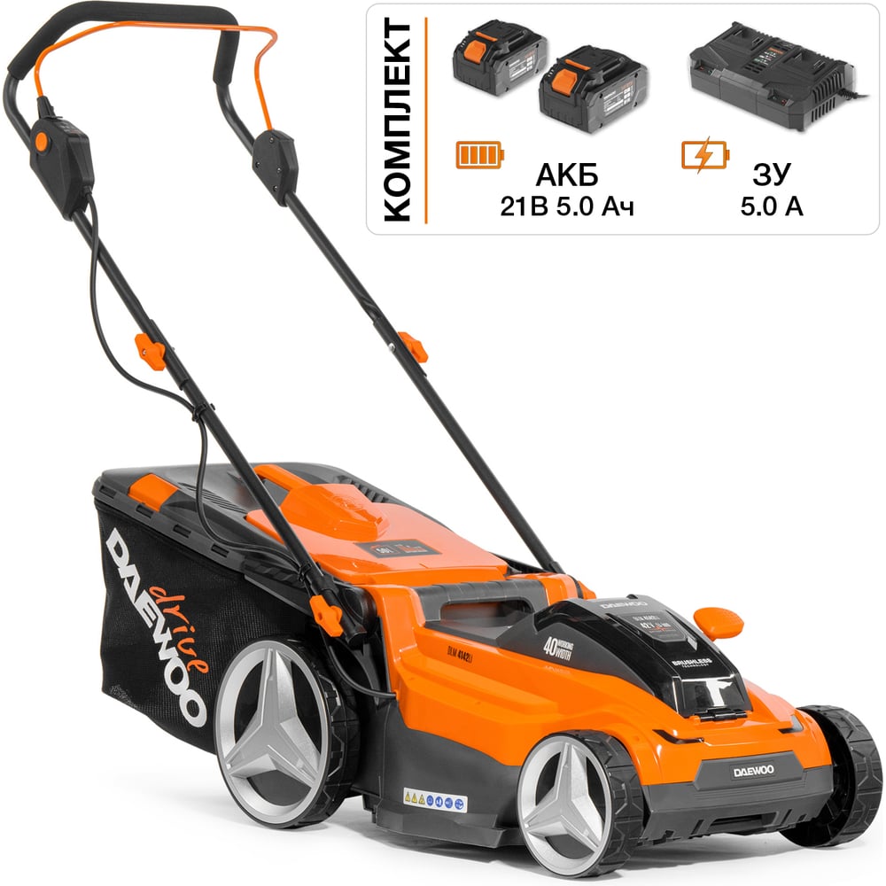 Изображение товара Газонокосилка аккумуляторная DAEWOO с АКБ и ЗУ DLM 4142Li SET