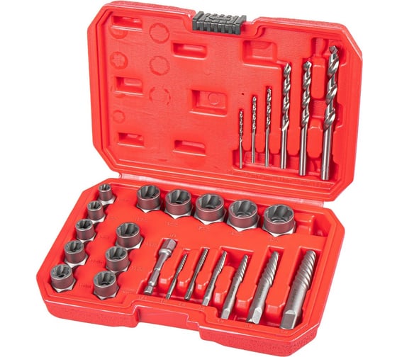 Изображение товара Набор экстракторов для поврежденных гаек и болтов ARNEZI, 26 предметов, универсальный R5304030