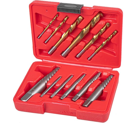 Изображение товара Набор экстракторов и сверл ARNEZI, 12 предметов для поврежденных гаек и болтов R5304025