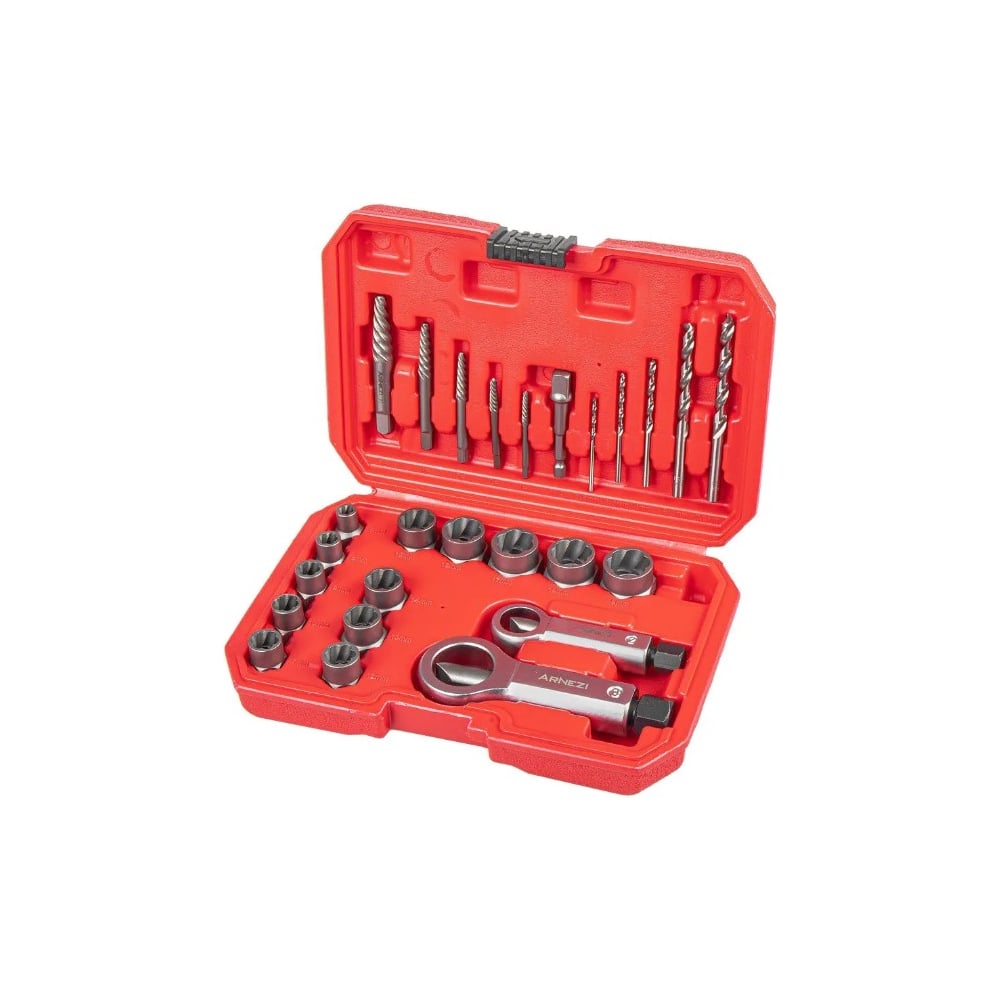 Изображение товара ARNEZI набор экстракторов для поврежденных гаек и болтов 26 предметов R5304029